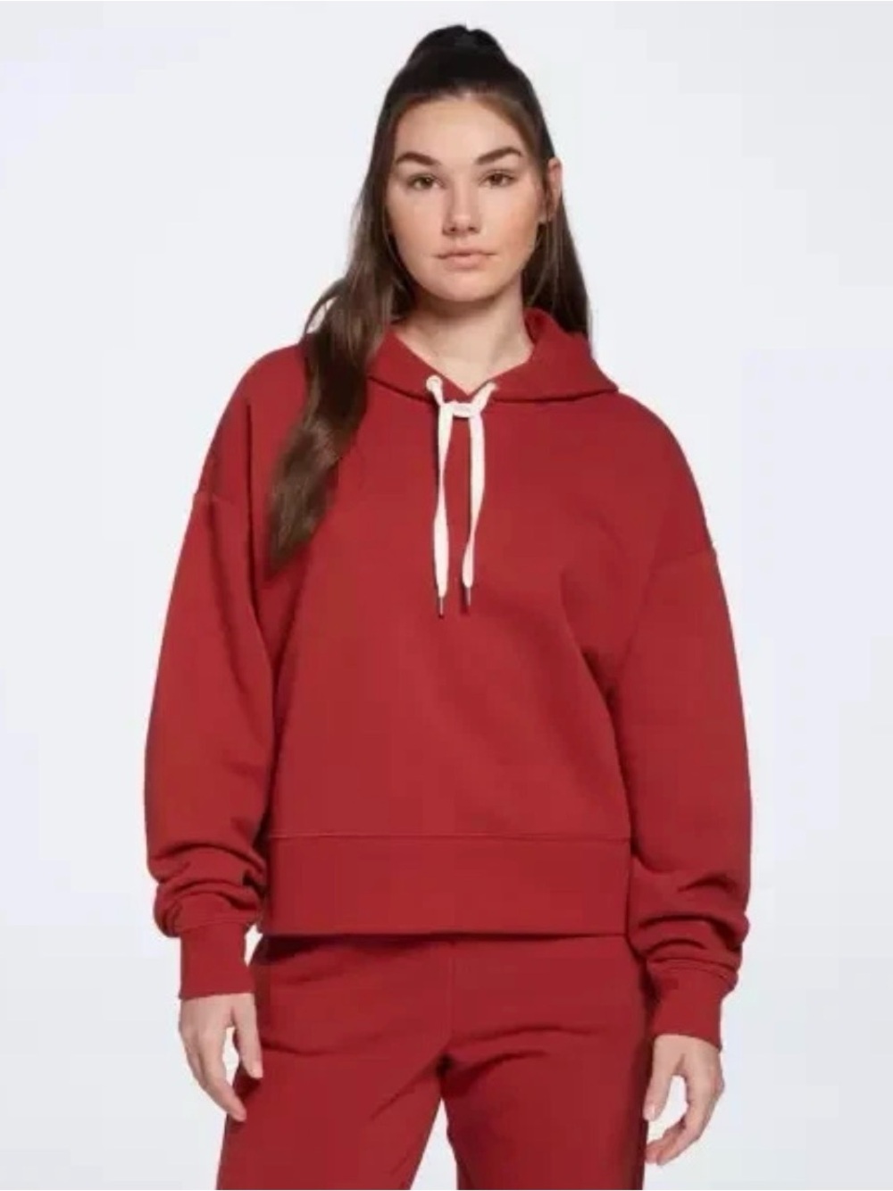 CALIA Women's Boxy Hoodie in the Dark Clay